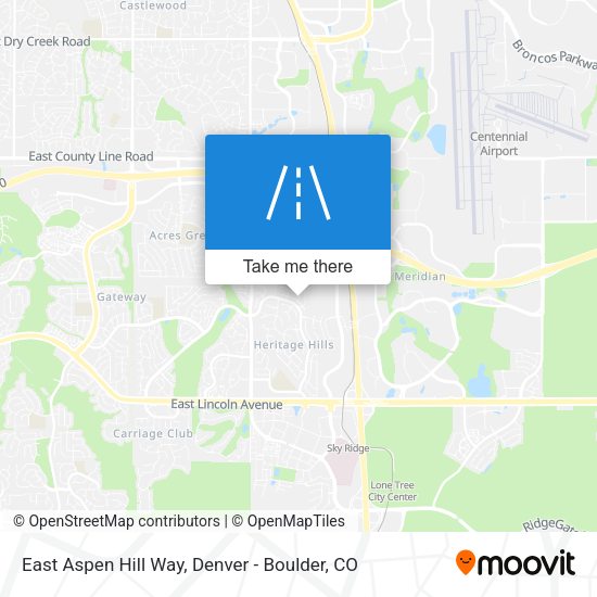 East Aspen Hill Way map