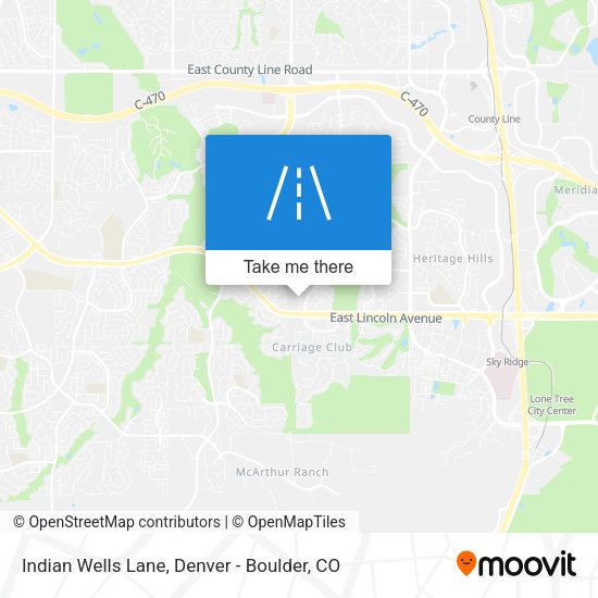 Indian Wells Lane map