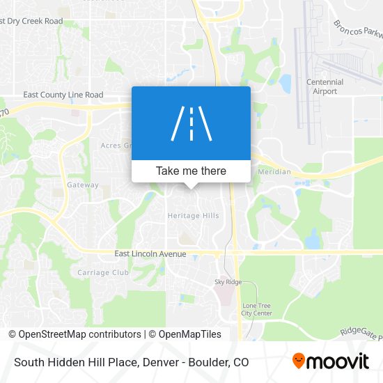Mapa de South Hidden Hill Place