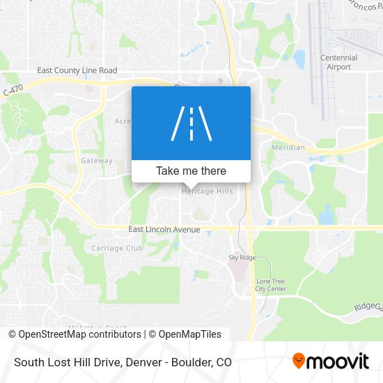 South Lost Hill Drive map