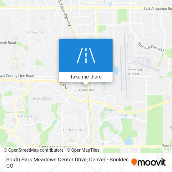 South Park Meadows Center Drive map