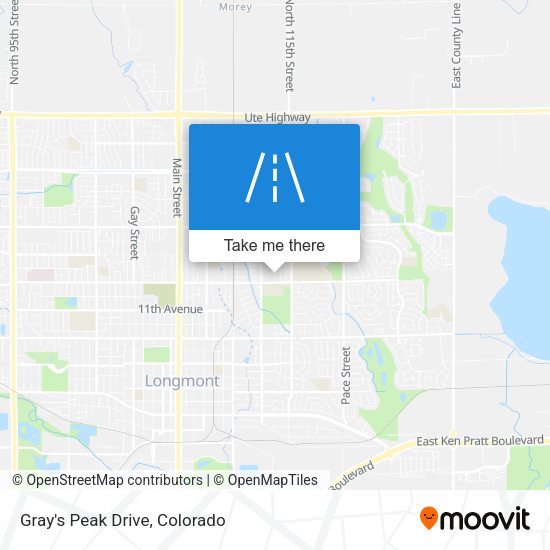 Gray's Peak Drive map