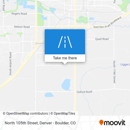 North 105th Street map