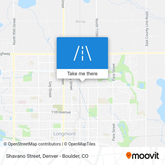 Shavano Street map