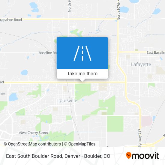 East South Boulder Road map