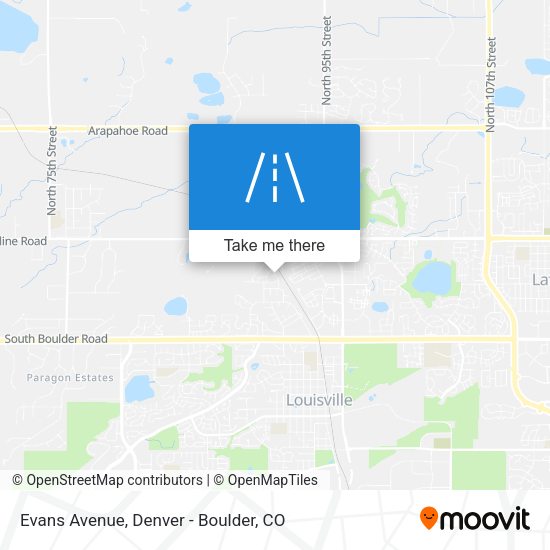 Evans Avenue map