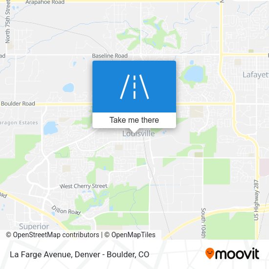 La Farge Avenue map