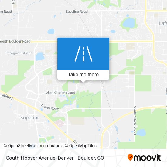 South Hoover Avenue map