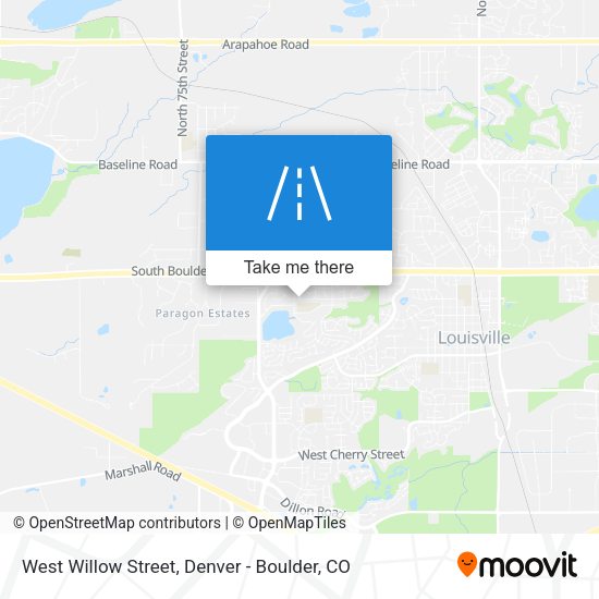 West Willow Street map