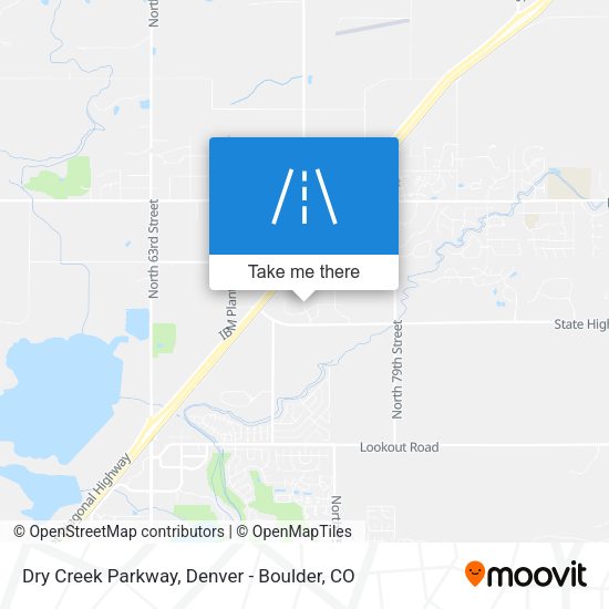 Mapa de Dry Creek Parkway