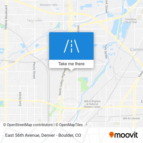 East 56th Avenue map