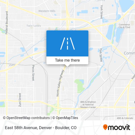 Mapa de East 58th Avenue