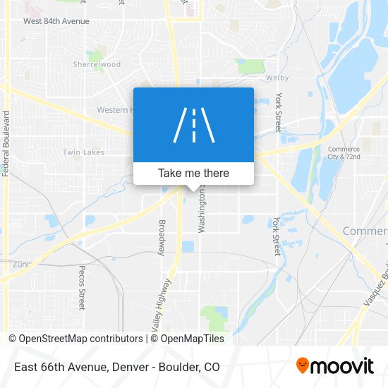 East 66th Avenue map