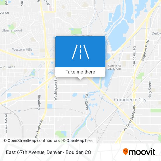 East 67th Avenue map