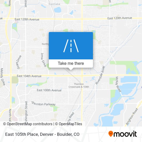 East 105th Place map