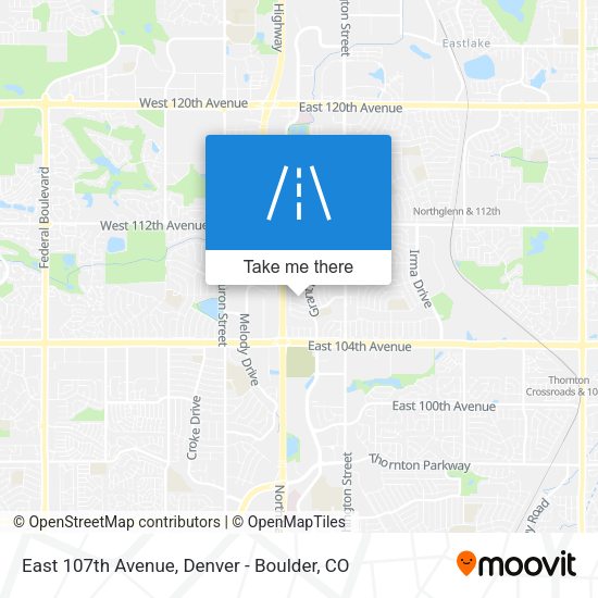 East 107th Avenue map