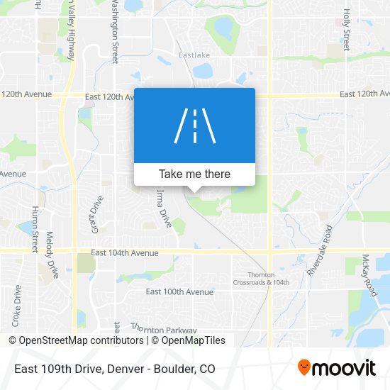 East 109th Drive map