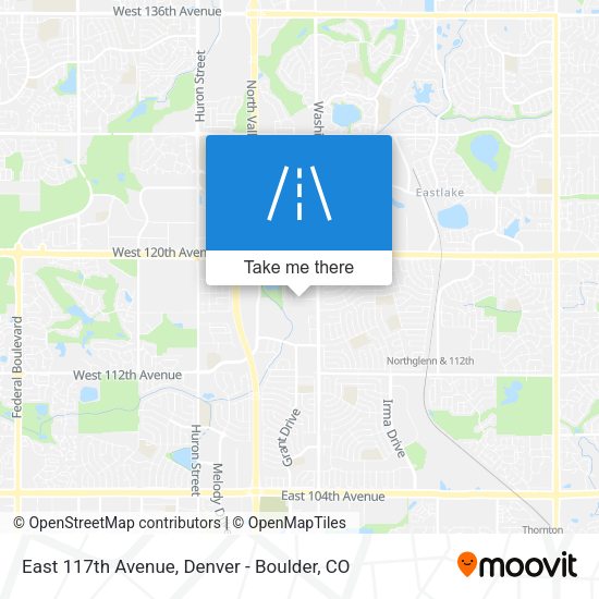 East 117th Avenue map