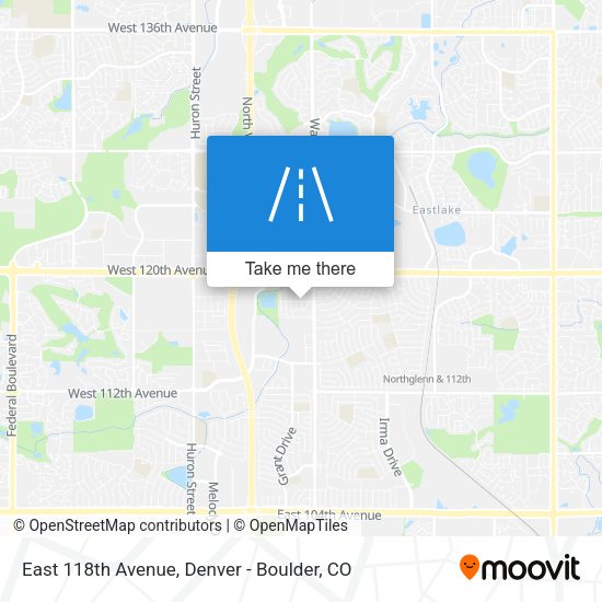 East 118th Avenue map