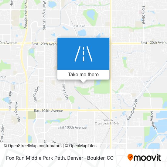 Mapa de Fox Run Middle Park Path