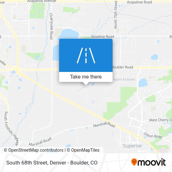 South 68th Street map