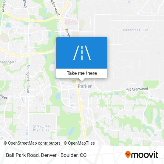 Ball Park Road map