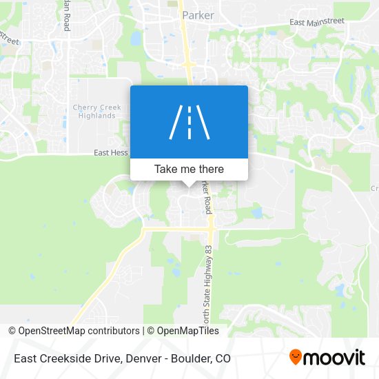 East Creekside Drive map