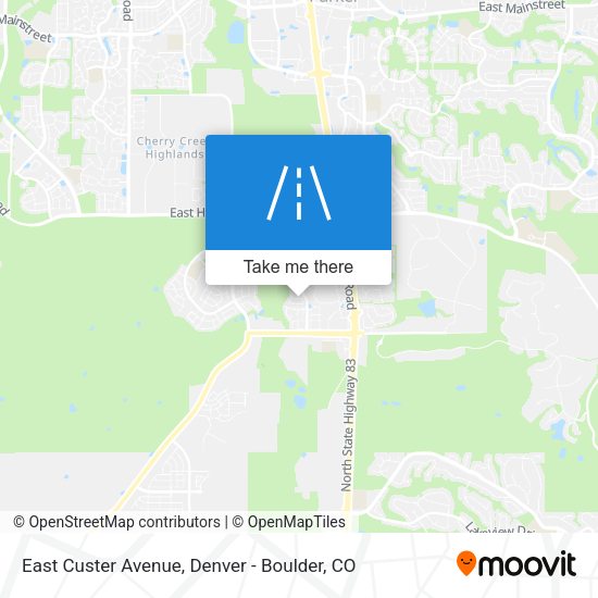 East Custer Avenue map