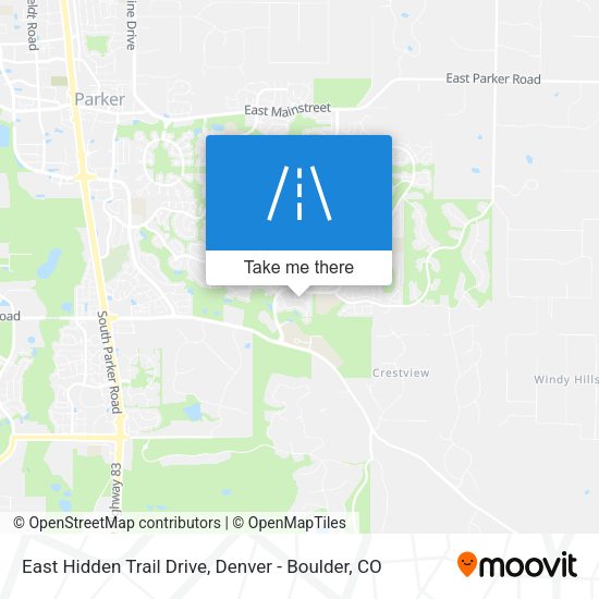 Mapa de East Hidden Trail Drive