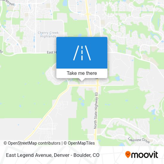 East Legend Avenue map