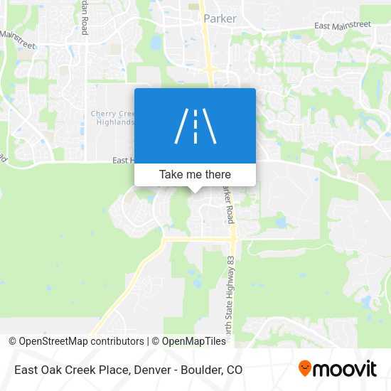 East Oak Creek Place map