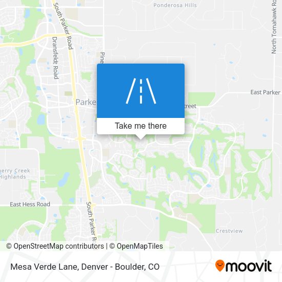 Mesa Verde Lane map