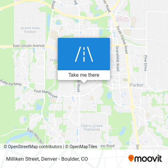 Milliken Street map