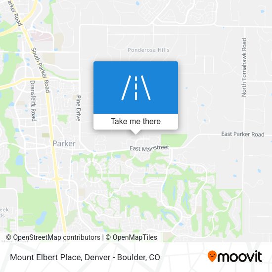 Mount Elbert Place map