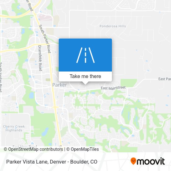 Parker Vista Lane map