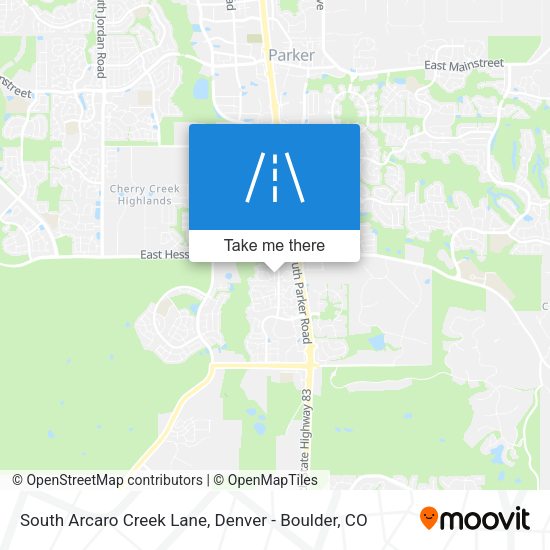 South Arcaro Creek Lane map