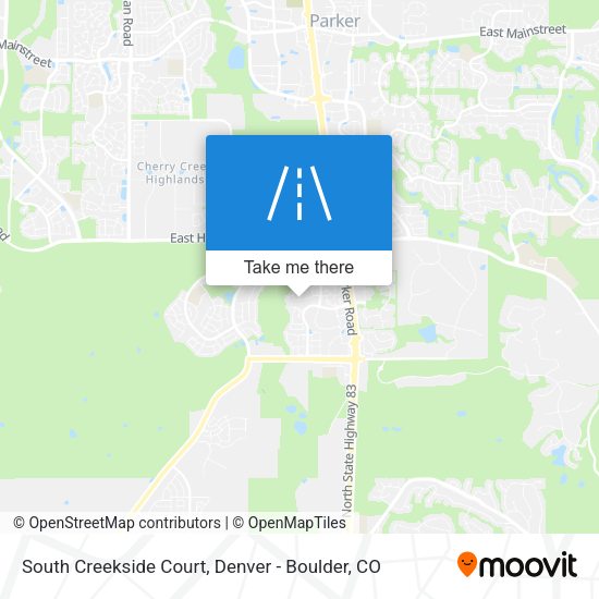 Mapa de South Creekside Court