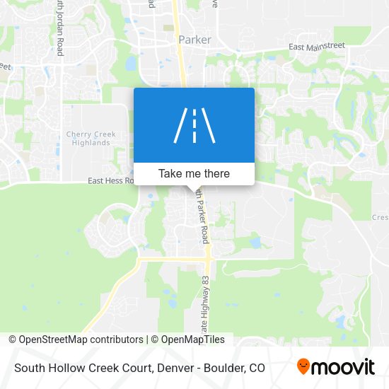 Mapa de South Hollow Creek Court