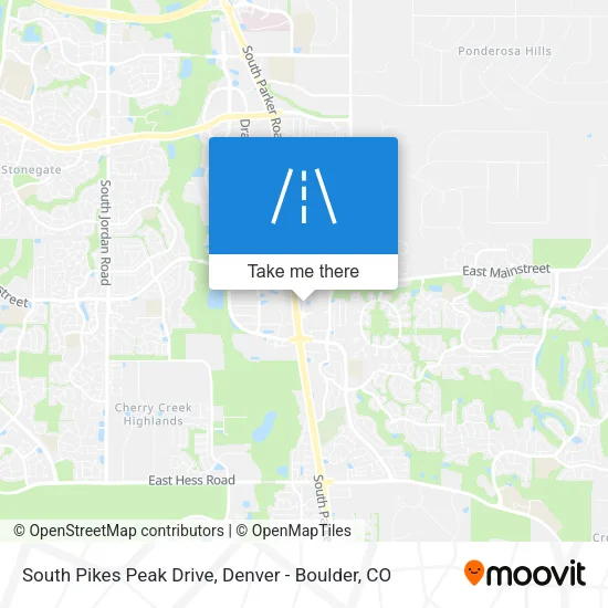 South Pikes Peak Drive map