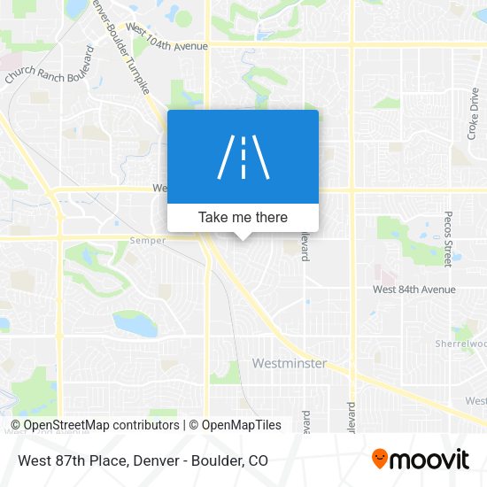 West 87th Place map