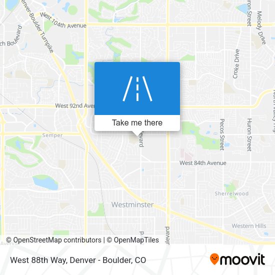 West 88th Way map