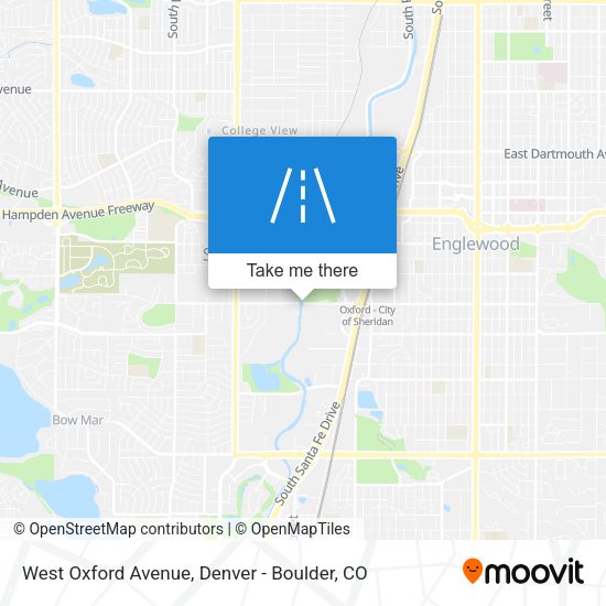 West Oxford Avenue map