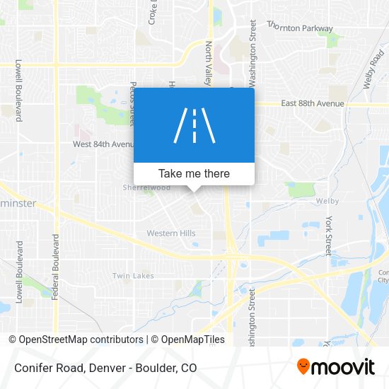 Mapa de Conifer Road