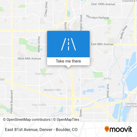 Mapa de East 81st Avenue
