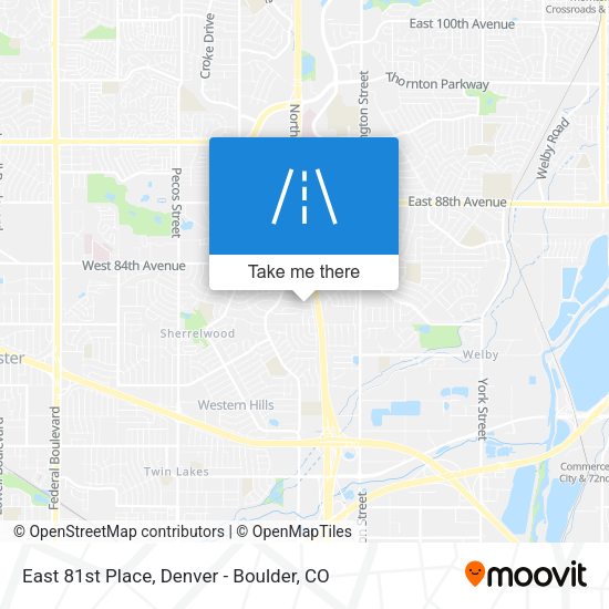 East 81st Place map