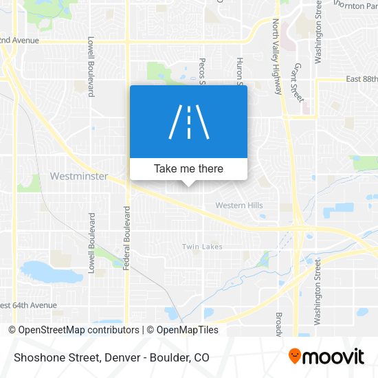 Shoshone Street map