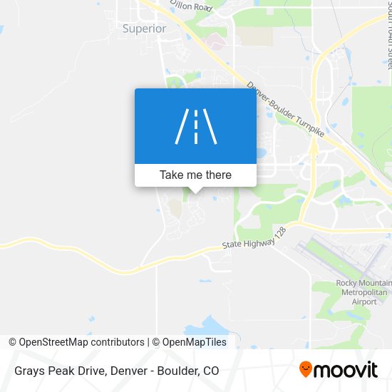 Grays Peak Drive map