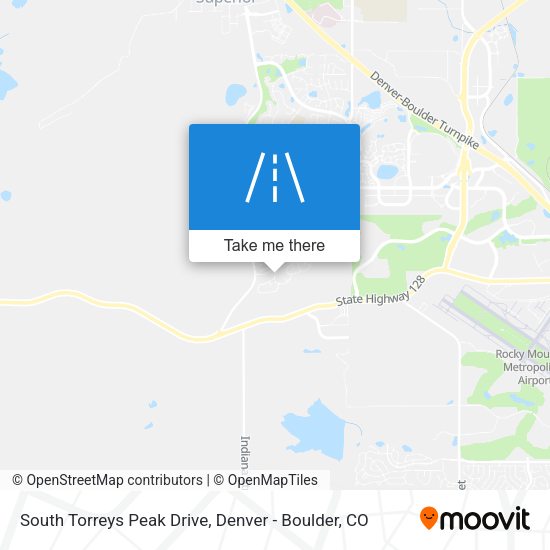 South Torreys Peak Drive map