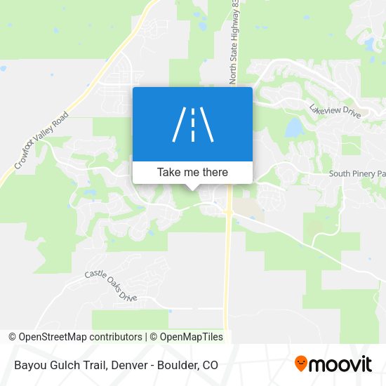 Bayou Gulch Trail map