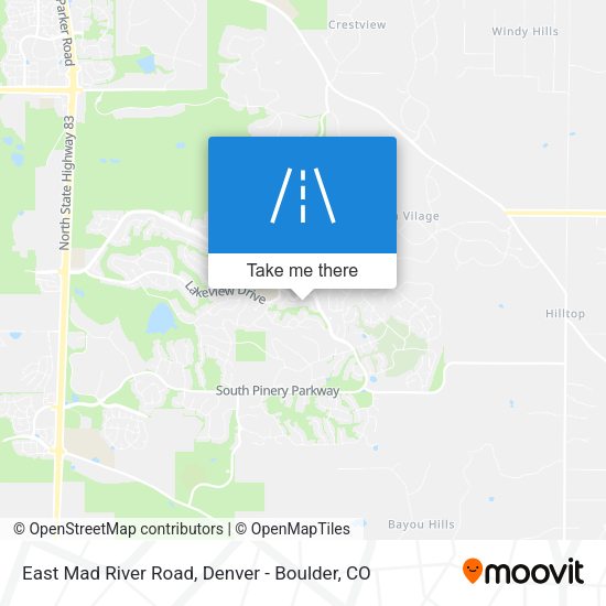 East Mad River Road map